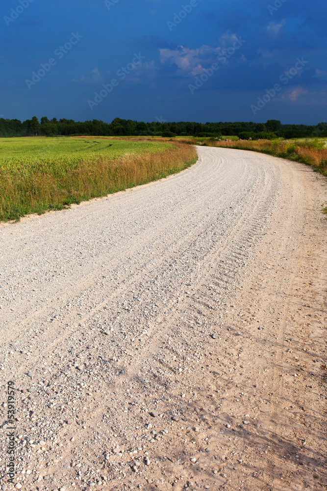 Naklejka premium Rural road.