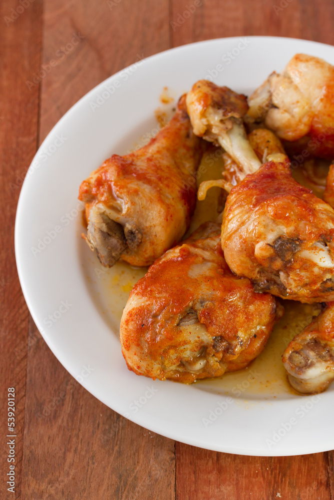 fried chicken on plate fried chicken on plate