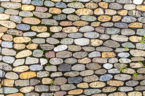 background of cobblestone pavement