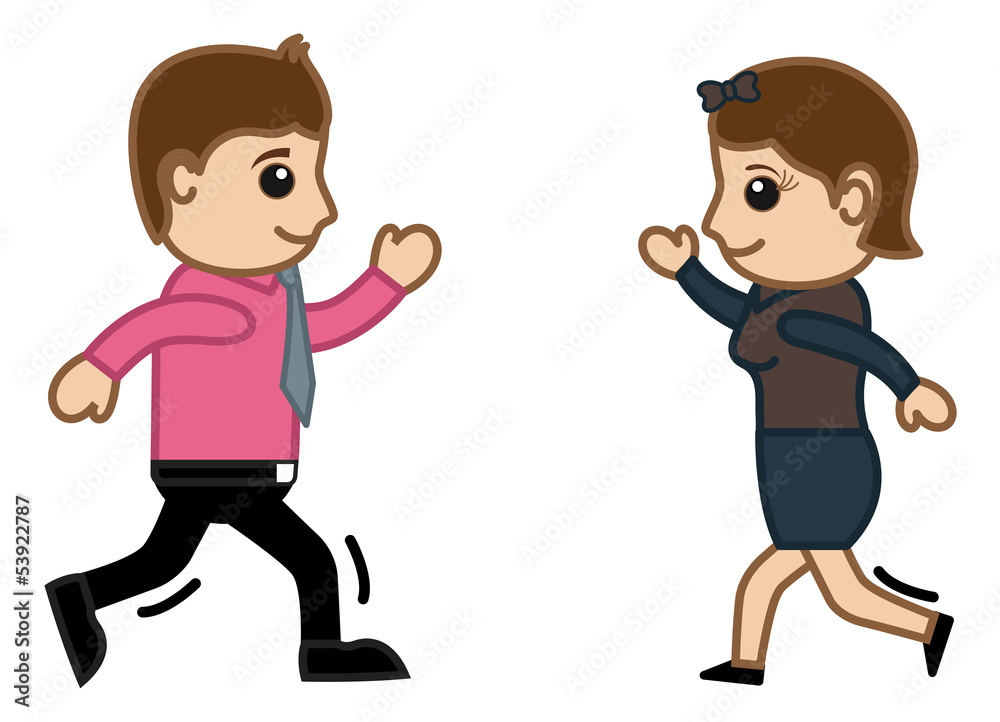 Running for each other Vector Illustration Running for each other Vector Illustration