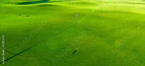 Holes and bunkers on the golf course