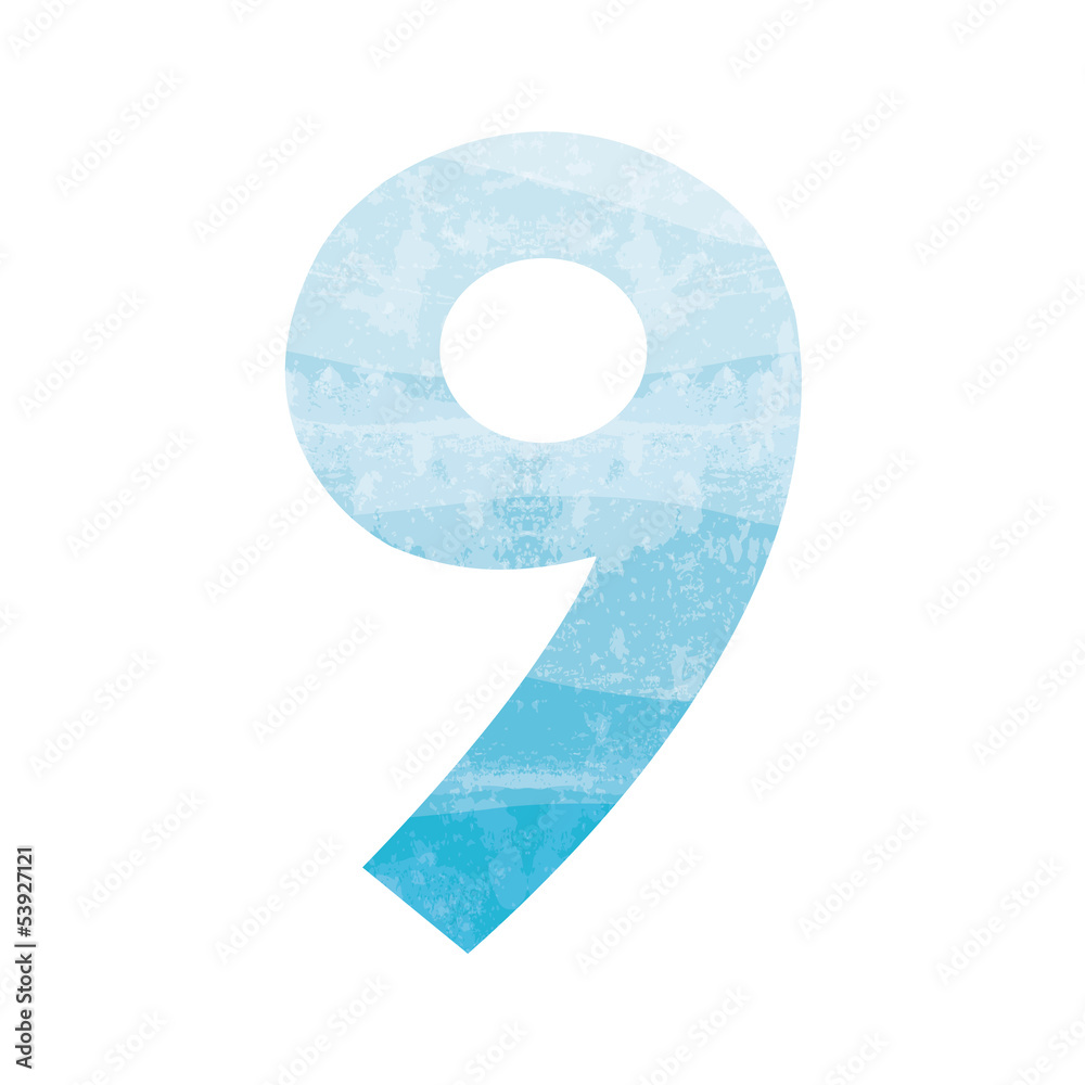 Blue number nine