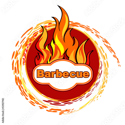 Barbecue label.