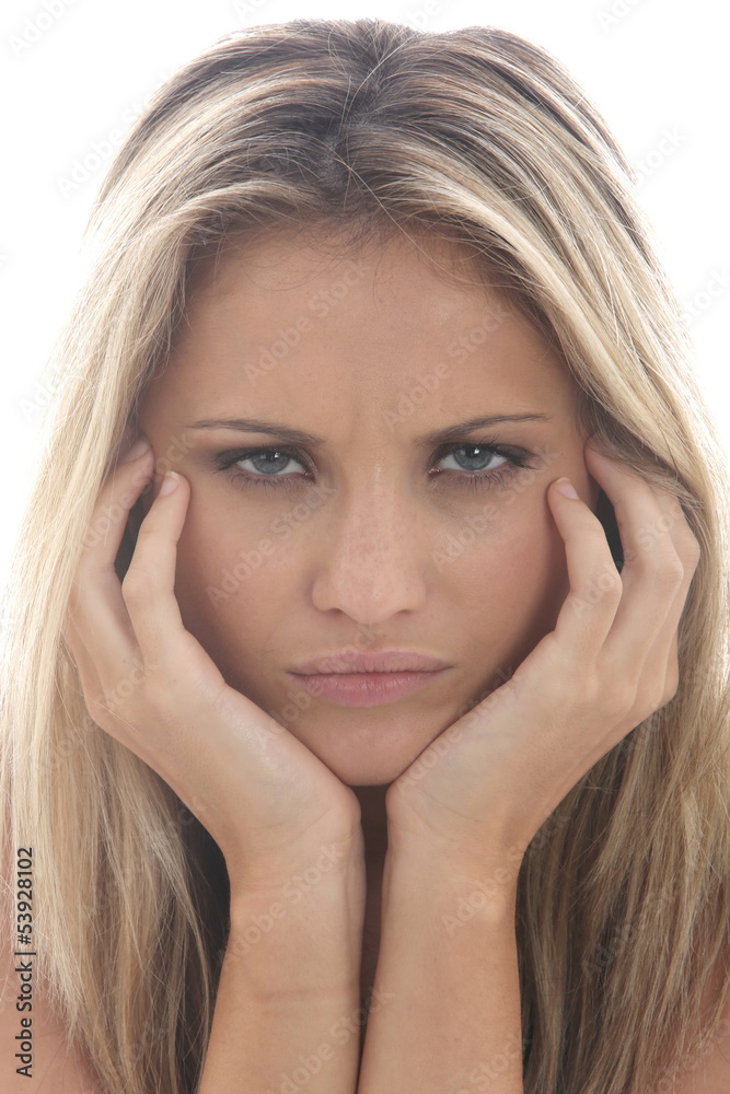 Model Released. Sad Upset Young Woman Model Released. Sad Upset Young Woman