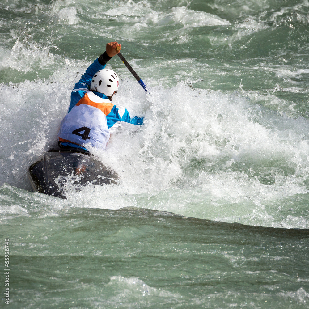 Naklejka premium canoa immersion