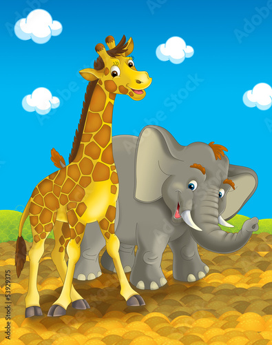 Cartoon safari - illustration for the children