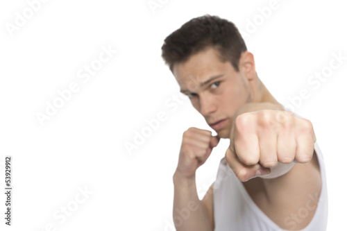 Young Man Punching