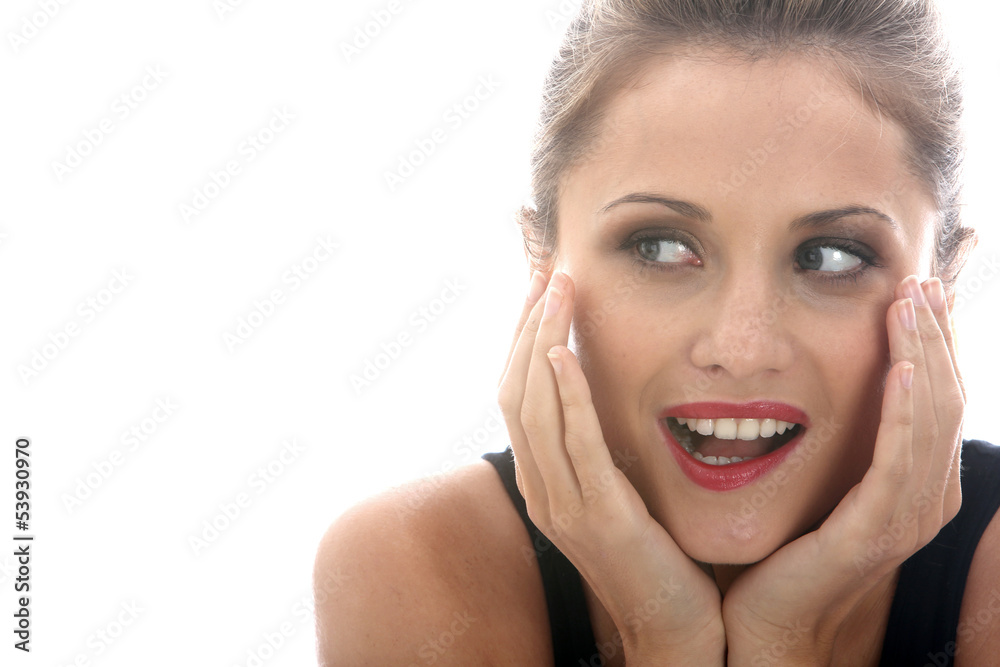 Model Released. Happy Laughing Young Woman Model Released. Happy Laughing Young Woman