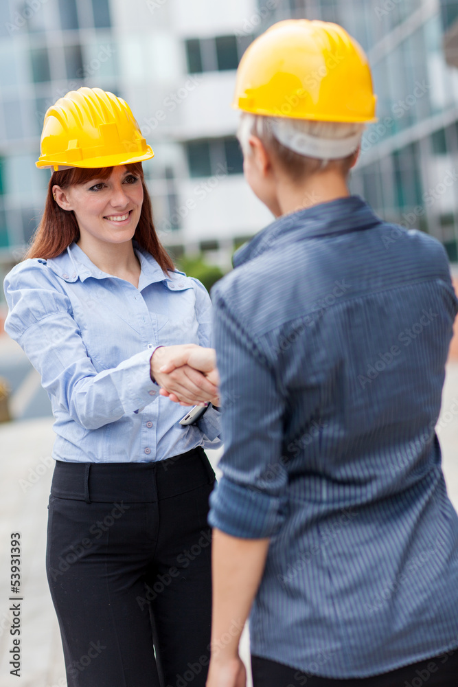 Two female constructors meet each other Two female constructors meet each other