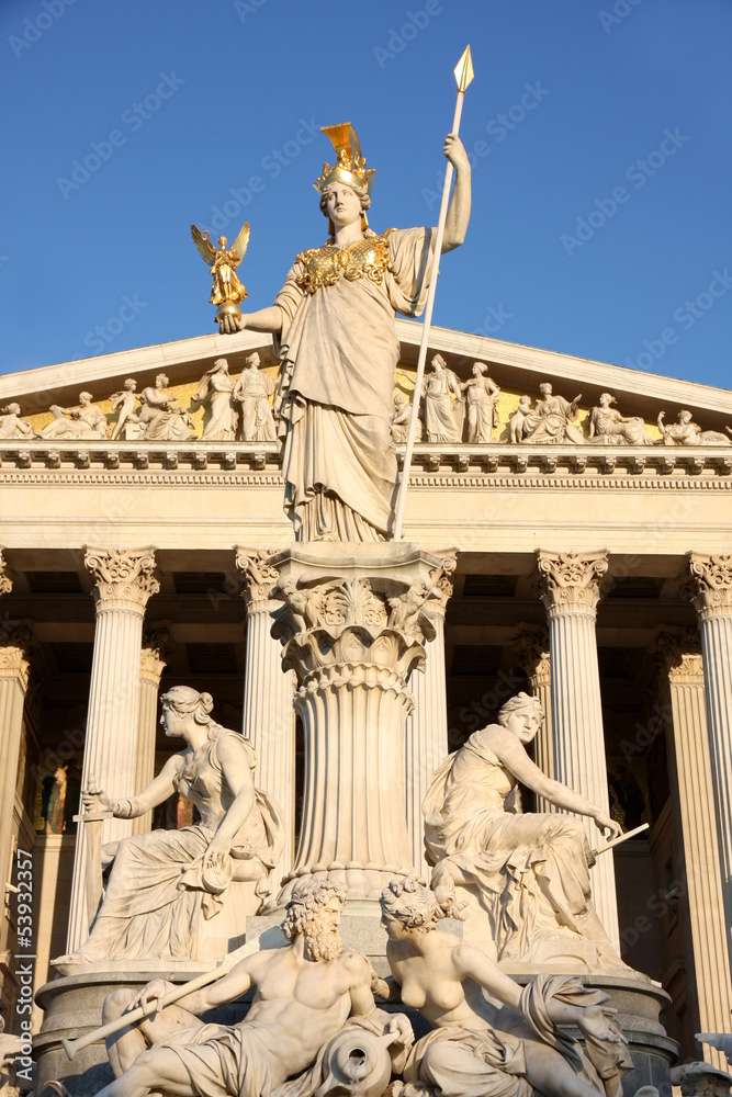 The Austrian Parliament in Vienna, Austria