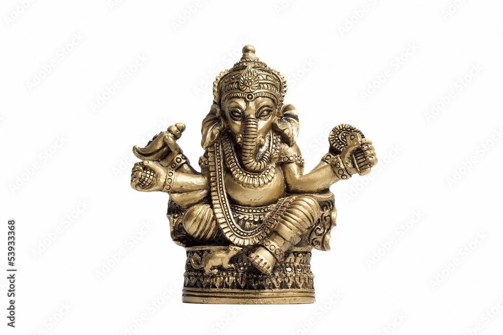 Obraz premium Golden Hindu God Ganesh