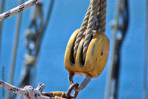 Sails ropes pulley