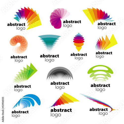 vector collection of abstract logos range