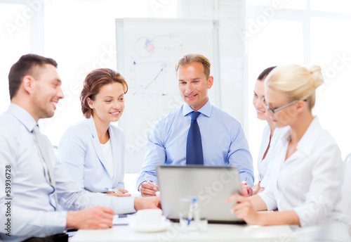 business team having meeting in office