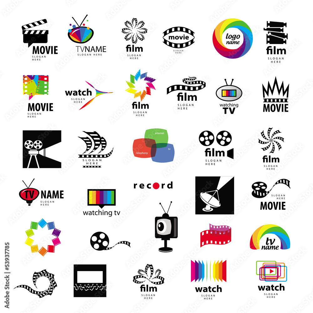 collection of logos tv, video, photo, film