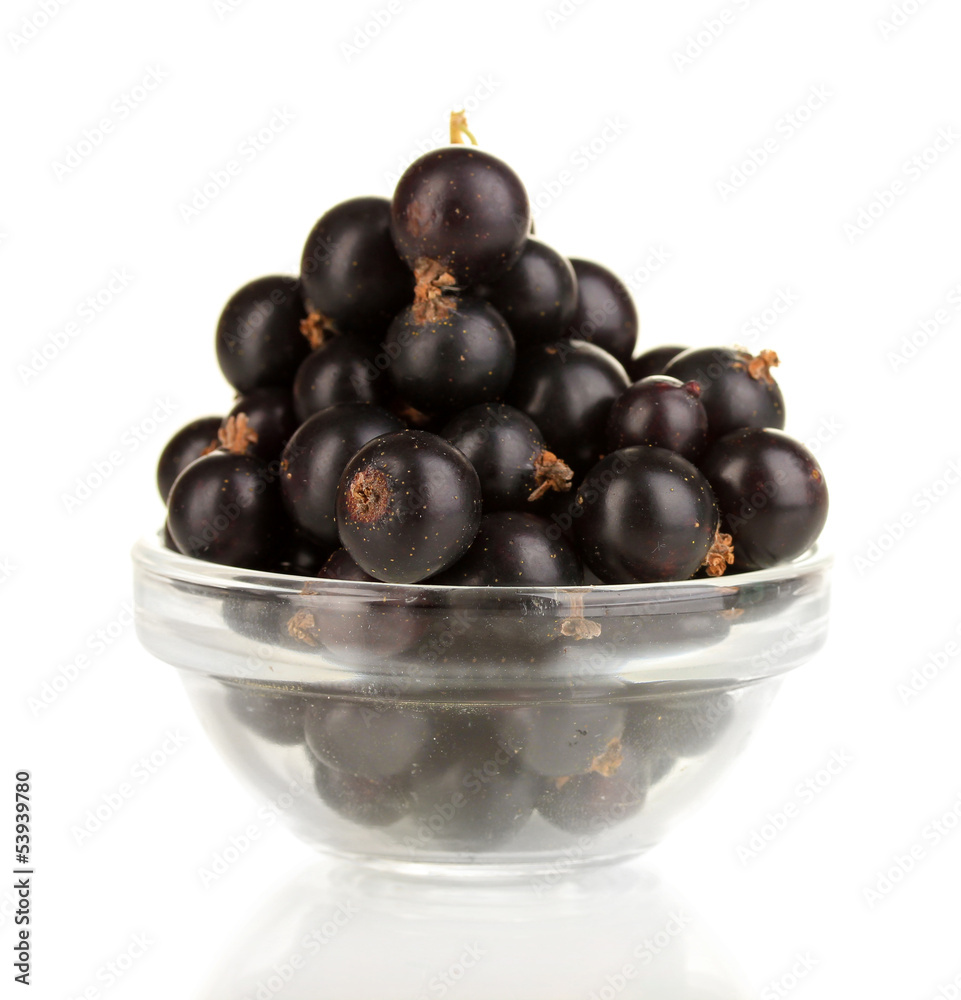 Fresh black currant isolated on white Fresh black currant isolated on white