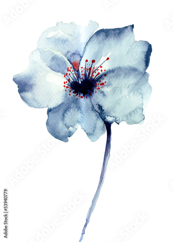 Decorative blue flower