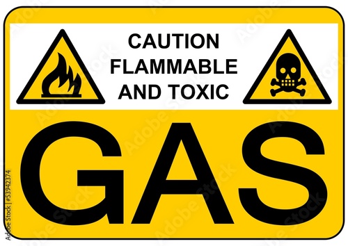 CARTEL CAUTION FLAMMABLE AND TOXIC
