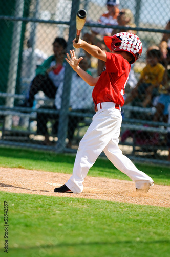 Young baseball batter
