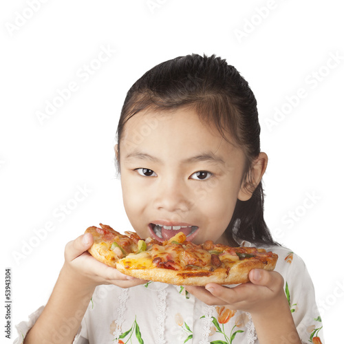 baby eat the pizza