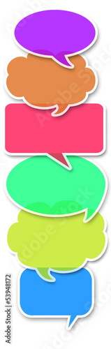 Vertical talk balloons