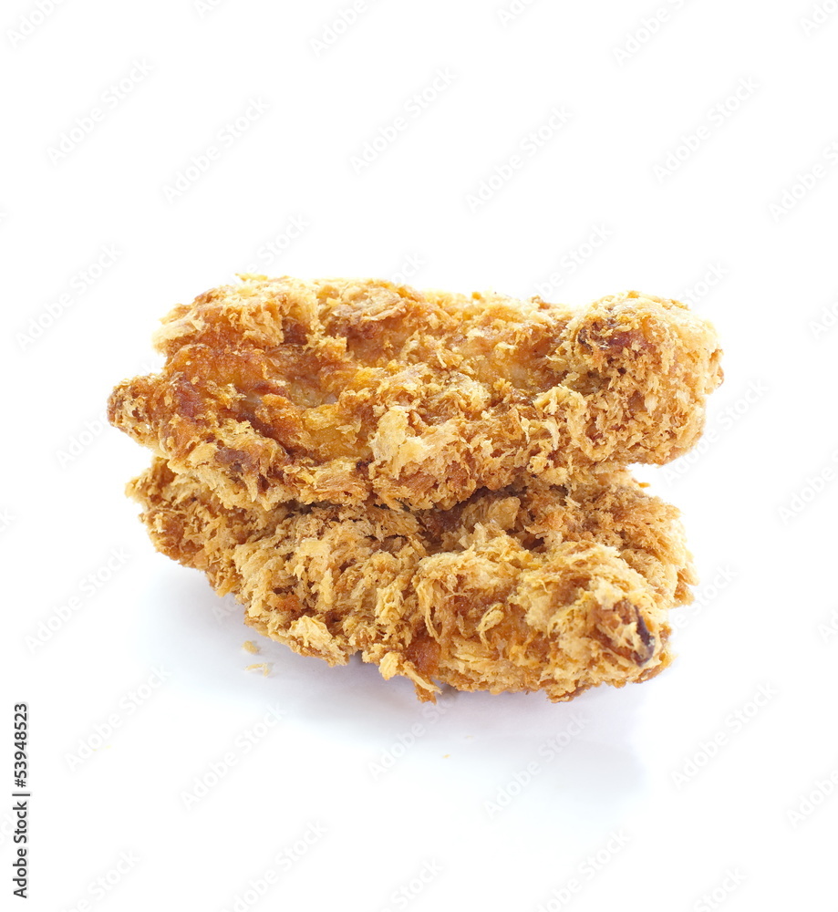 Fried chicken in isolated white Fried chicken in isolated white