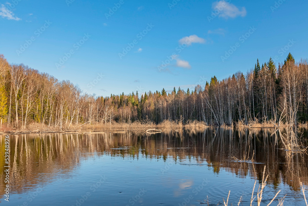 Spring flooding in Siberia