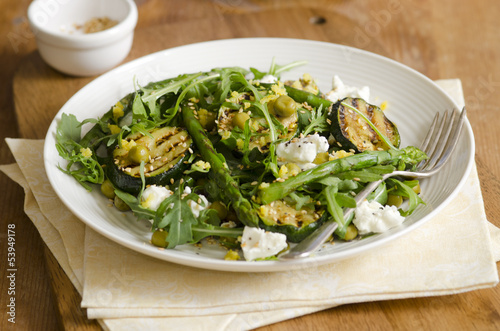 Asparagus and courgette salad