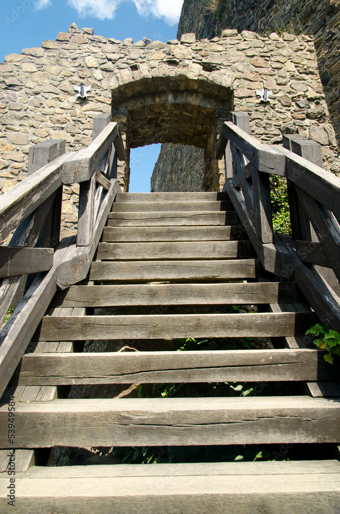 Staircase in castle