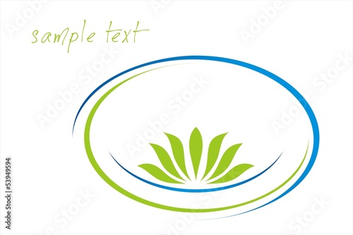 water lily , Buddha, Eco friendly business logo design