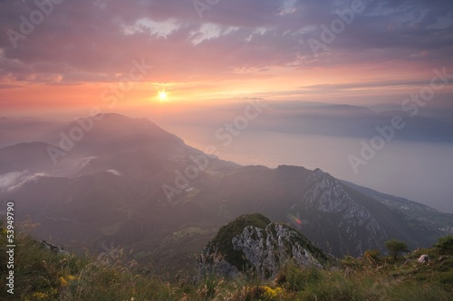 Lago di Garda da monte Pizzocolo photo