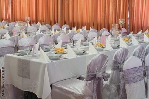 table set for an event party or wedding reception © ctvvelve