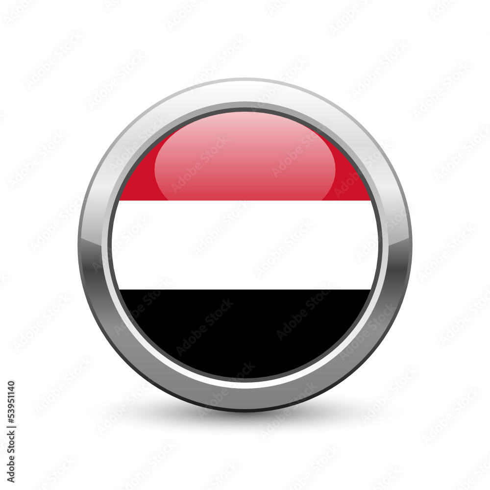 Yemeni flag icon web button Yemeni flag icon web button