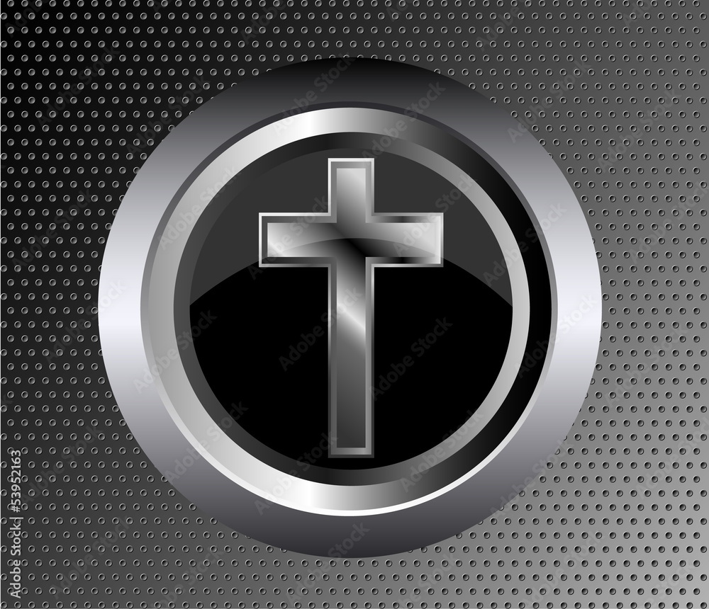 holy cross symbol of the Christian faith on a black metal button holy cross symbol of the Christian faith on a black metal button