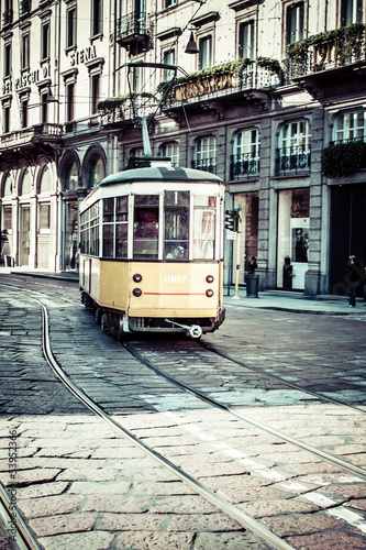 Old european street, Bergamo, Italy
