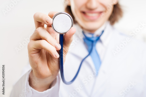 close-up of a stethoscope