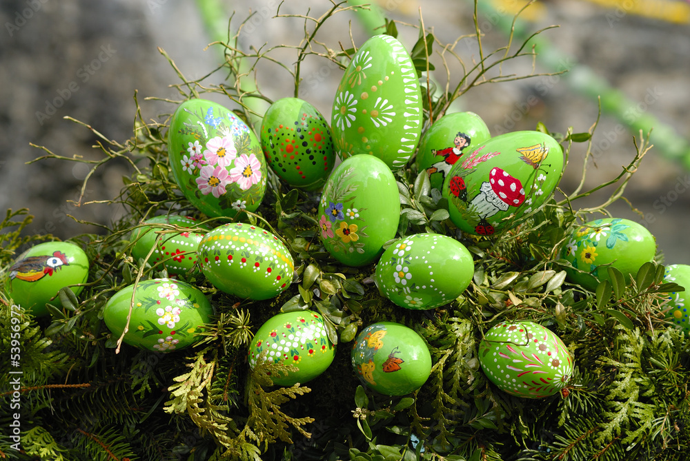 Osterbrunnen Stock Photo | Adobe Stock