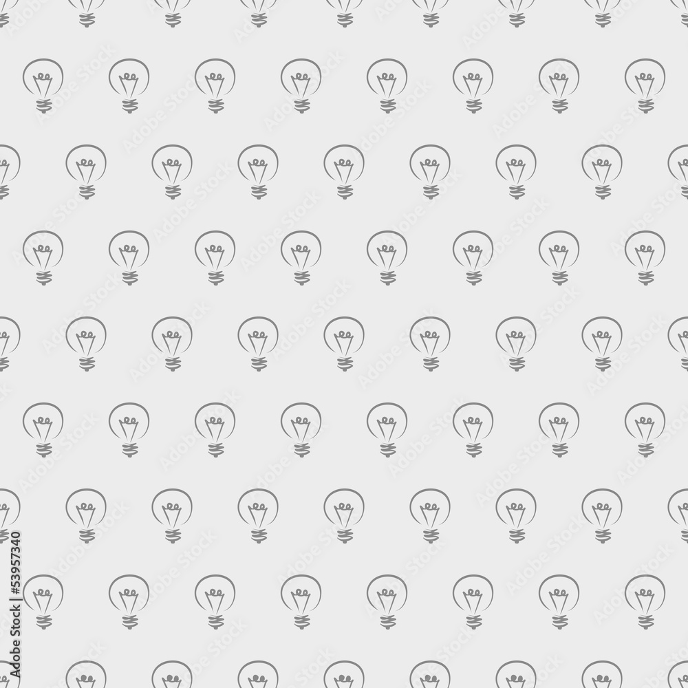 Seamless vector pattern light bulbs on grey background Seamless vector pattern light bulbs on grey background