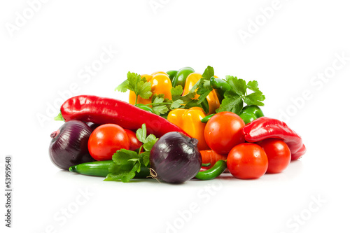 vegetable on isolated white background