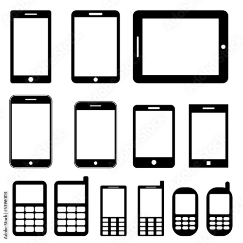 Mobile phones and tablets set