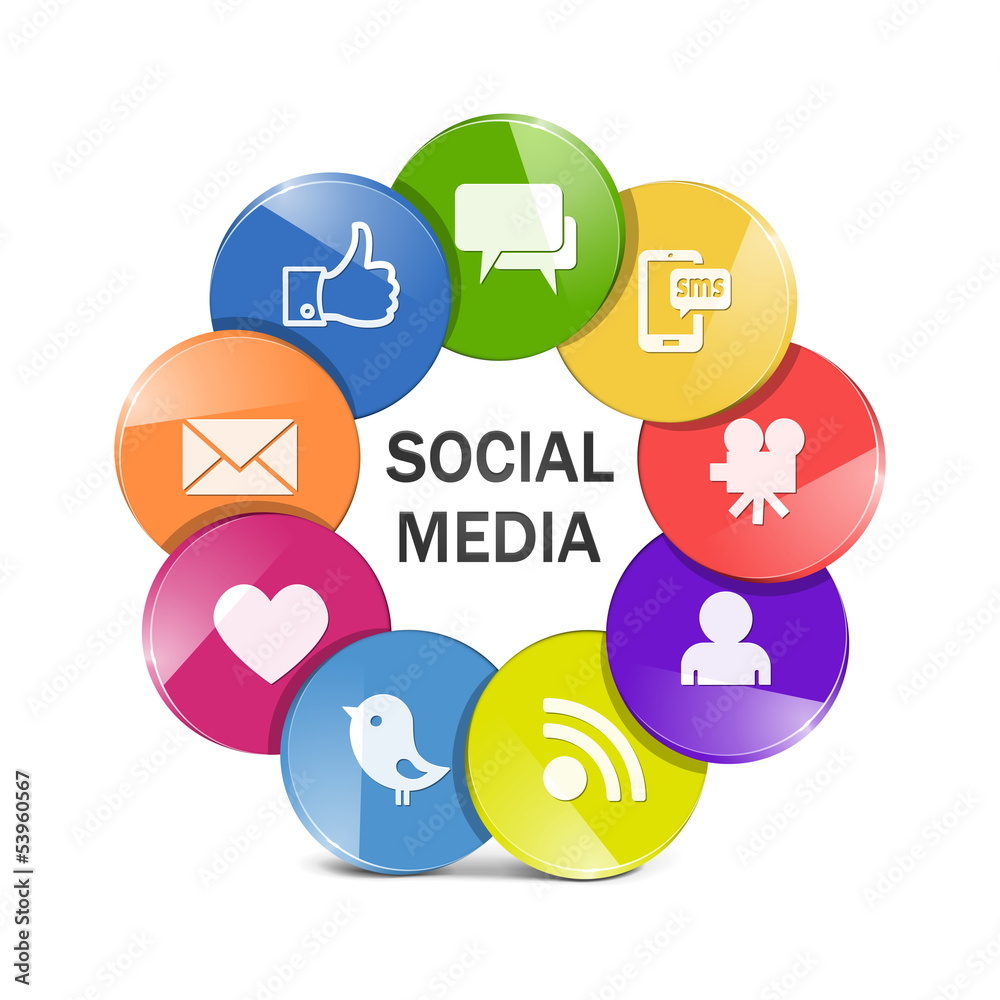 Vector social media concept Vector social media concept