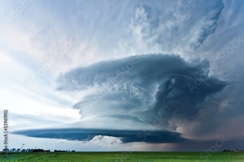 Severe thunderstorm in the plains photo