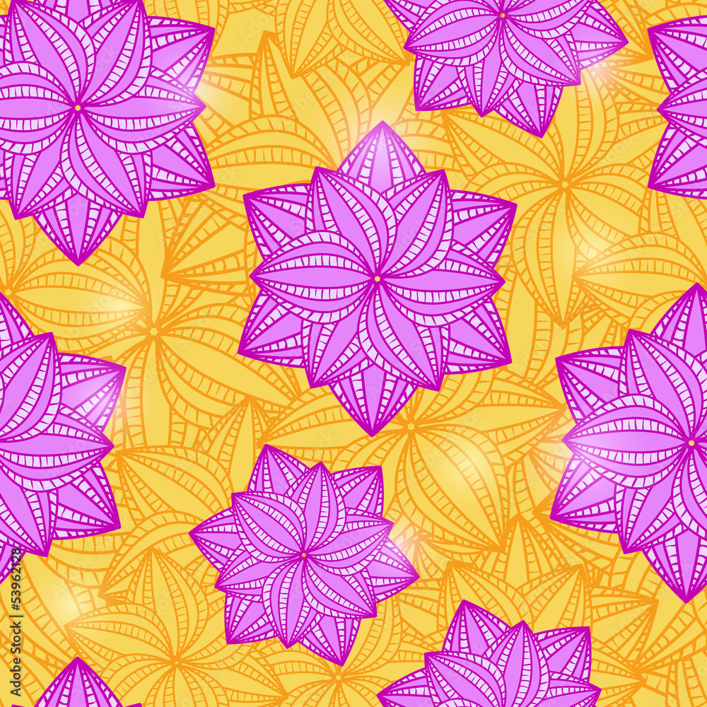 Seamless Pattern with Flowers