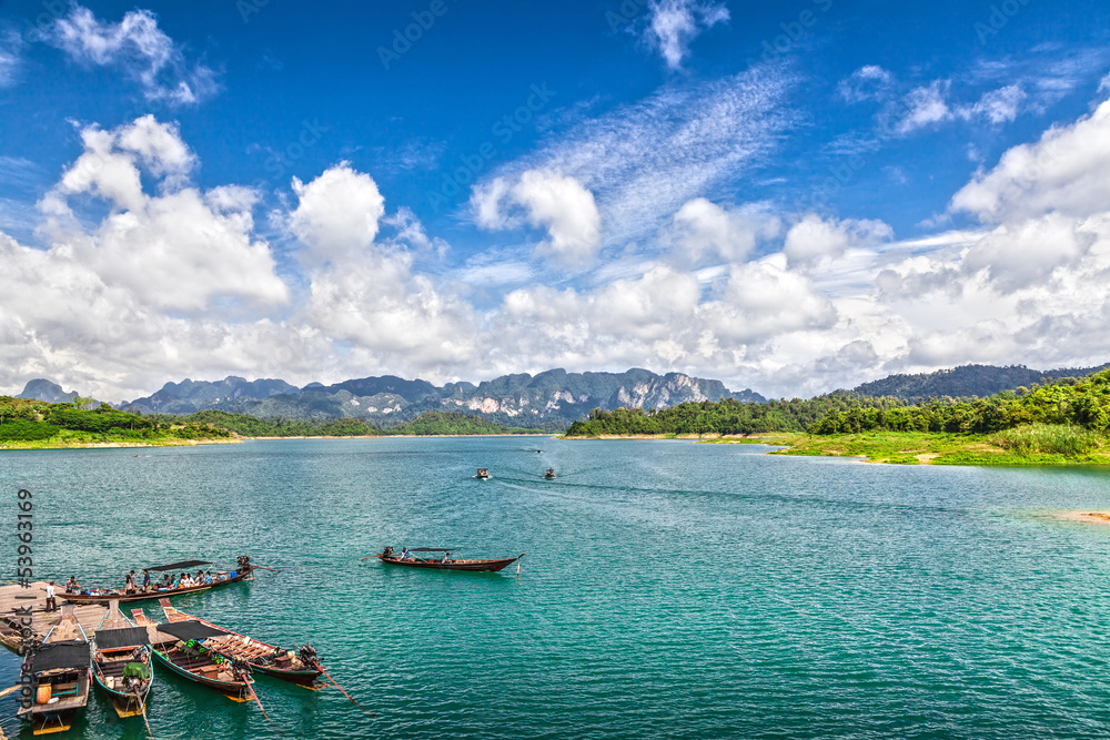 National park Khao Sok. Lake Chiao Lan. Thailand