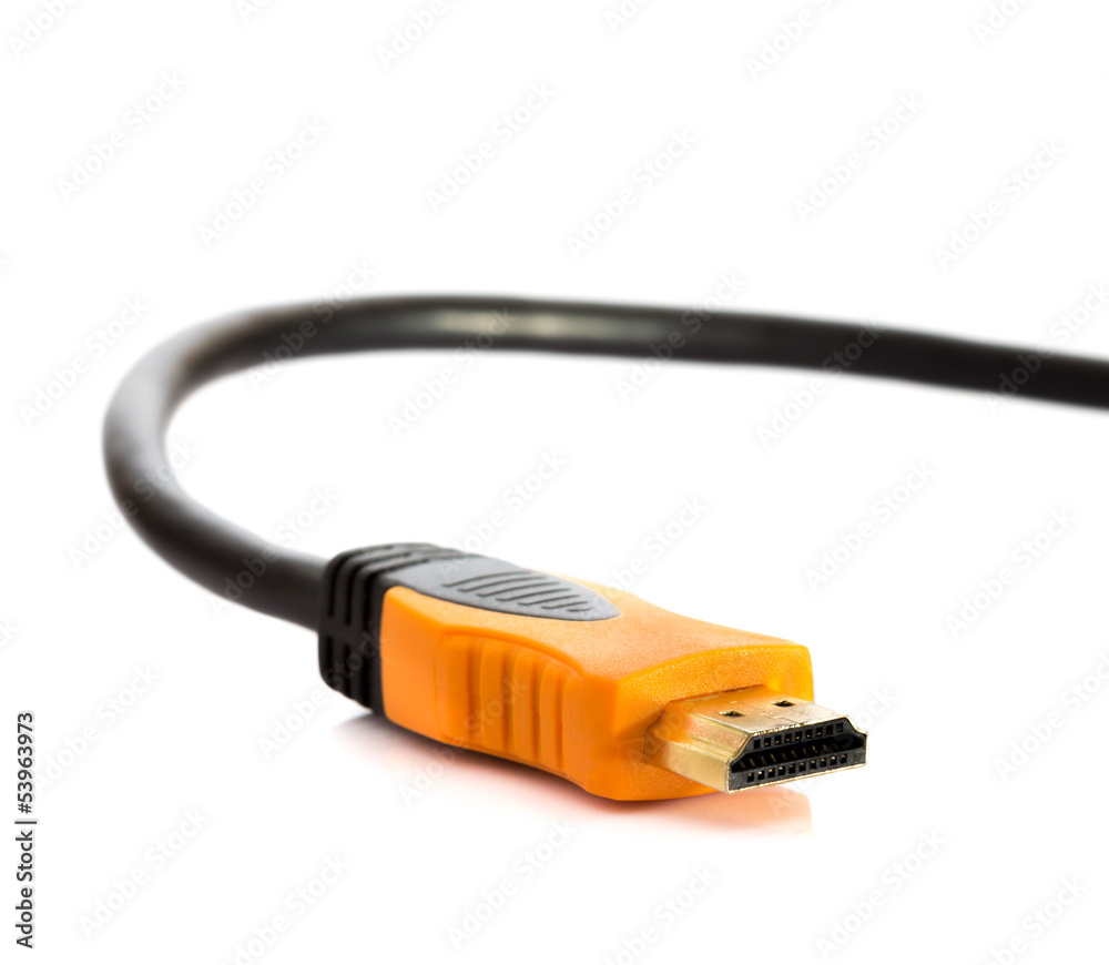 Hdmi cable plug close up
