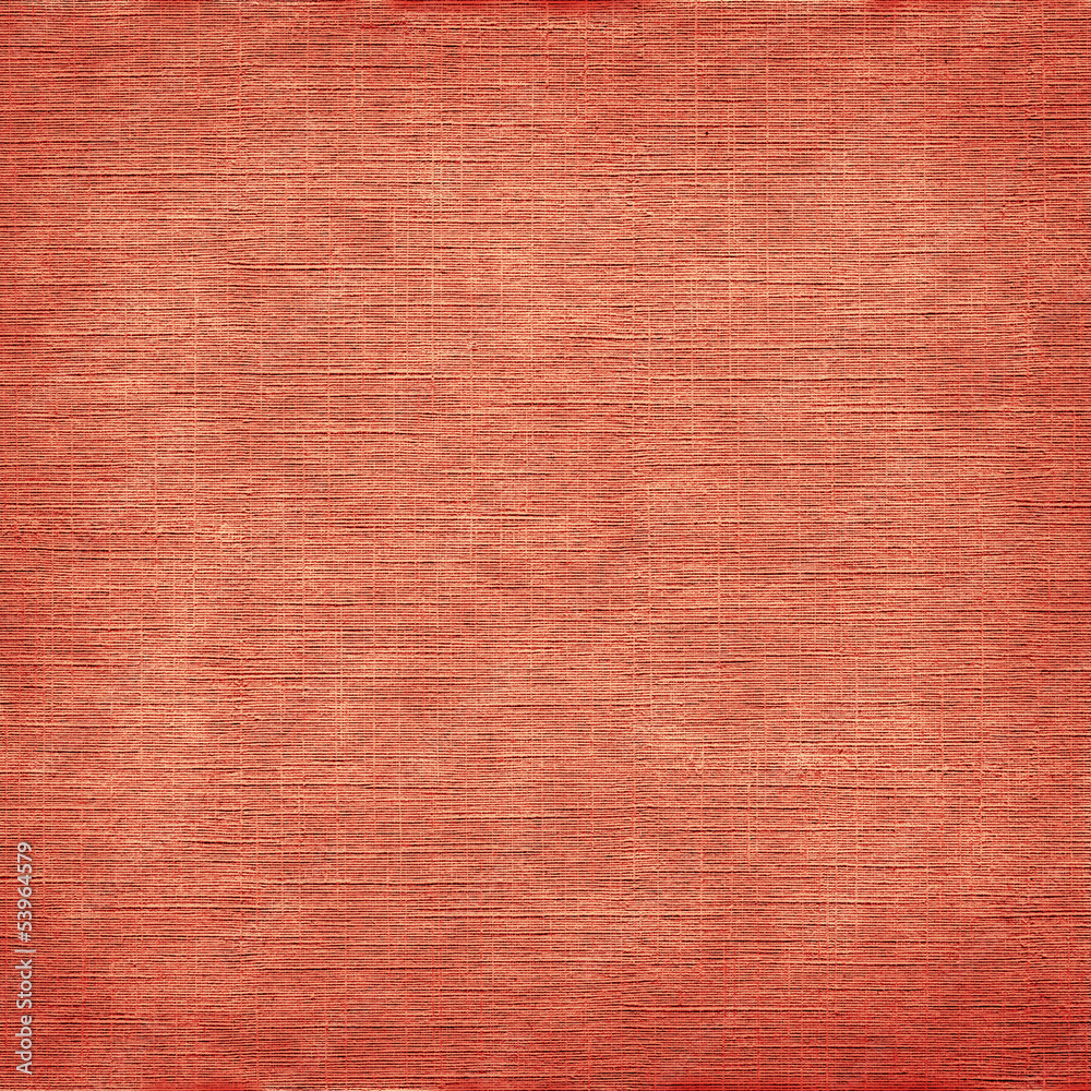 Fototapeta premium Bright red canvas grunge background texture