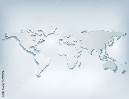 3d vector world map