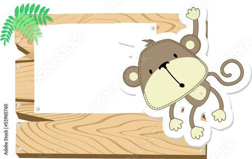 baby monkey signboard