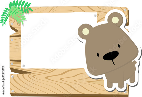 cute teddy sign board