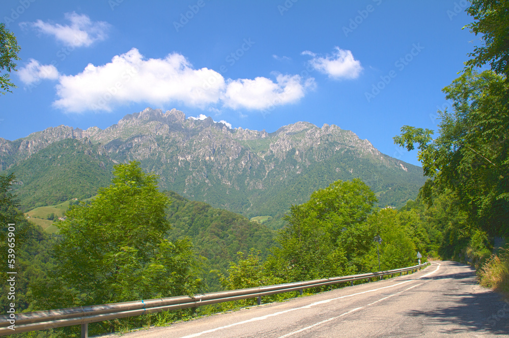 Naklejka premium Alpine landscape